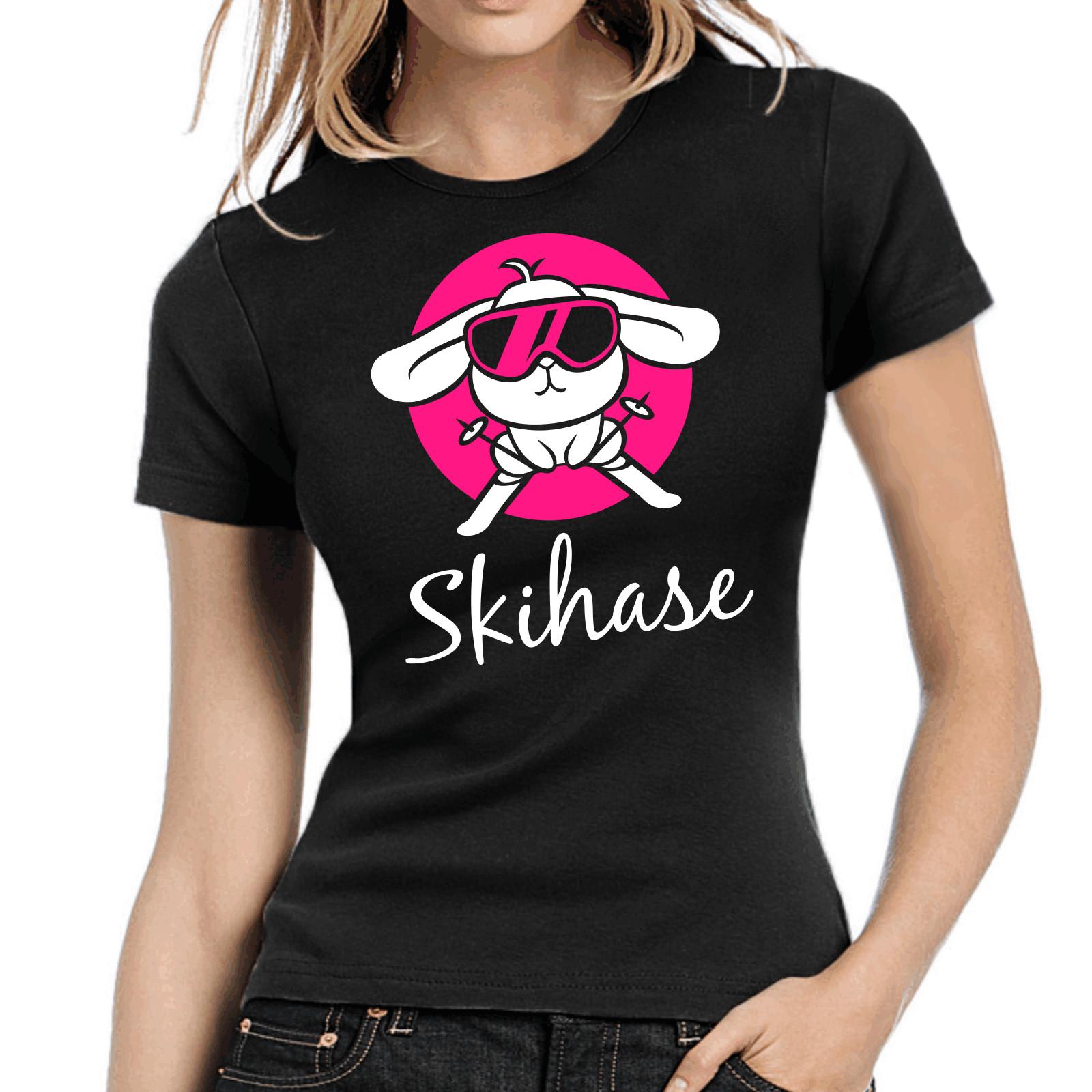Ski Bunny Ski Bunny Rabbit Apres Ski Sayings Comedy Fun Ladies Girlie T-Shirt Mens Womens Tees Top L