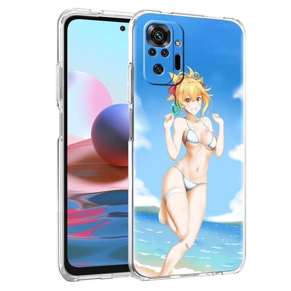 Pouzdro Genshin Impact Hentai Sexy Girl pro Xiaomi Poco X3 NFC M3 F3 Redmi Note 10 9S 9 8 Pro 7 8T 9C 9A 8A K40 Průhledný kryt