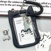 Cat Ear Photocard Holders Cute Photo Frame Student Campus Meal Card Cover Backbag Pendant Ornament Keychain Id Card Holder
