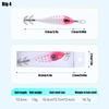 Waterproof LED Double-Layer Luminous Squid Bait Thicken Stainless Steel Squid Jig Hook for Boat/Reef/Night Fishing Accessories