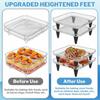 Air Fryer Basket 8 Inches Air Fryer Racks Non-Stick Stainless 13 Pieces Square Stackable Drying Basket Set For Vegetable Bacon