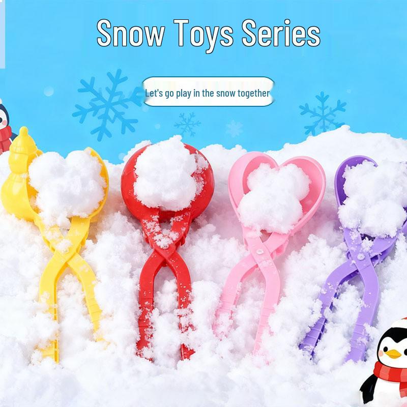 Children s Snowball Molds: Duck, Heart Shapes, and Snowball Fight Toys Set.