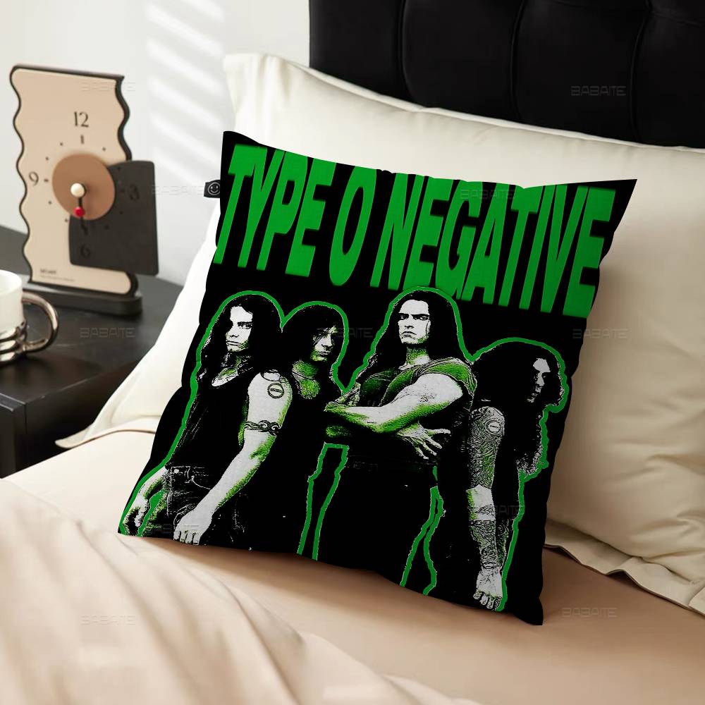 Rock Band T-Type O N-Negative Pillow Case Cushion Cover Car Throw Pillow Case For Sofa Car Christmas Gift 40x40cm 45x45cm