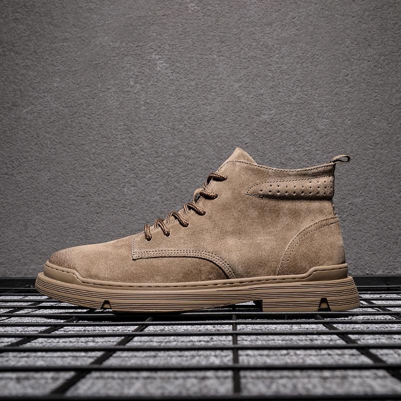 

Men s Genuine Leather High Top Martin Boots - Casual Trend 2024 Spring Collection Size 40