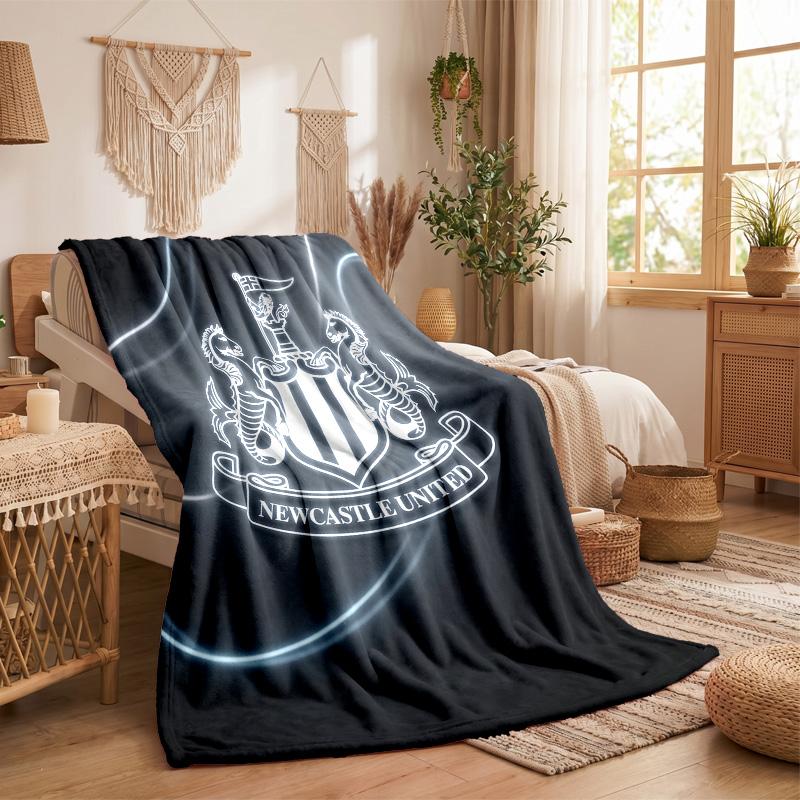 Coperta in Flanella con Stampa del Newcastle United Calcio Morbida Calda Coperta da Divano Letto per Casa Ufficio Camera da Letto