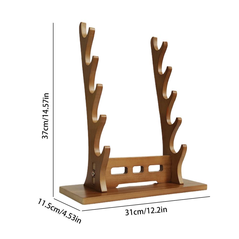 

Стойка для демонстрации флейт 5-ярусная стойка для ножен Элегантный настольный держатель Стойка для демонстрации коллекции Для ножен и флейты