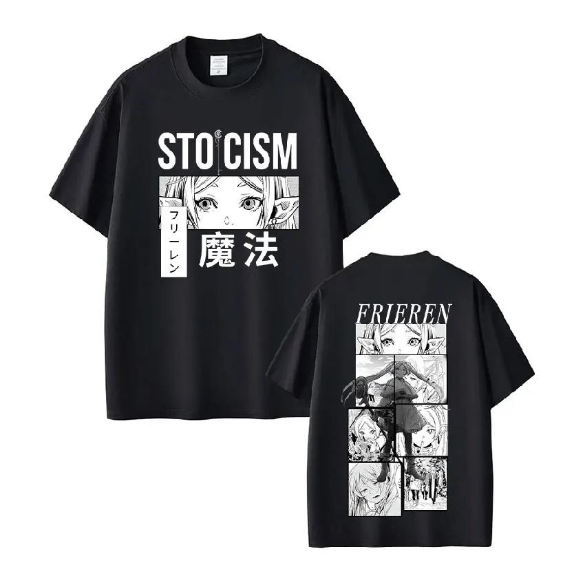 

Anime Frieren_ Beyond Journey s End T Shirt Frieren Cartoon Kawaii T-shirt Men Women Summer High Quality 100_ Cotton T-shirts S