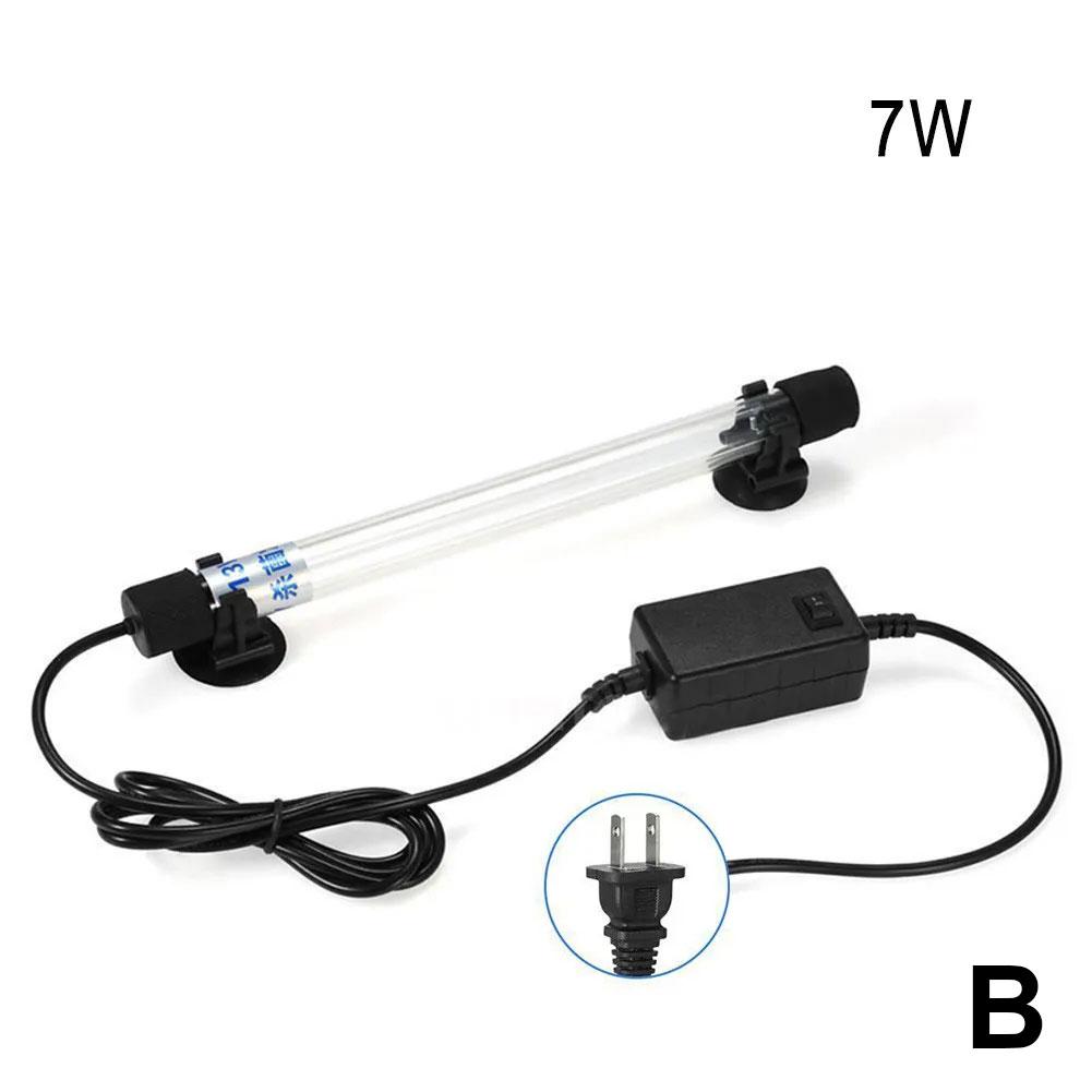Lampada Sterilizzatrice a Luce UV Sterilizzatore Ultravioletto Sommerso Disinfezione Acqua per Acquario Serbatoio Pesci Stagno 5W 7W 9W 11W 13W