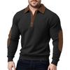 Men'S Button Up Long Sleeved Fashionable Casual Sports Top