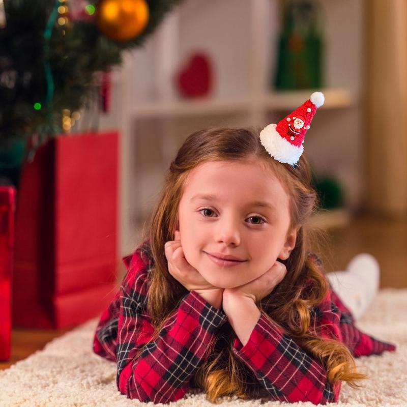 Christmas Hair Pins Hair Decor Clips With Shining Pearl Lightweight Design Hair Shaping Tool For Themed Parties Friends Parties