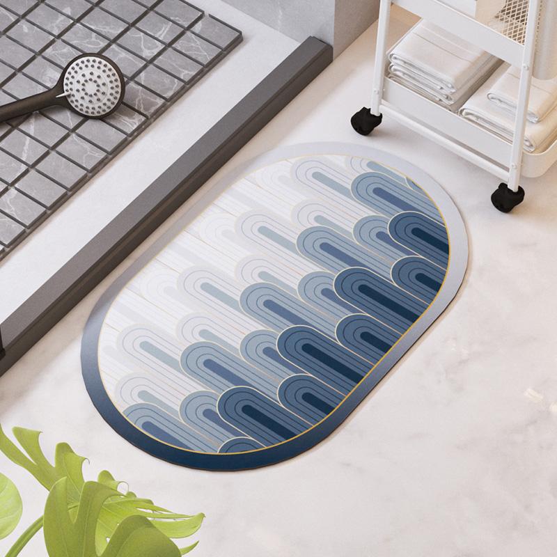 

Диатомовый коврик для ванной Противоскользящие напольные коврики для ног Ковер для ванной Абсорбирующий Быстросохнущий Коврик для душа Коврик для туалетной комнаты Придверный коврик Моющийся 40cmx60cm