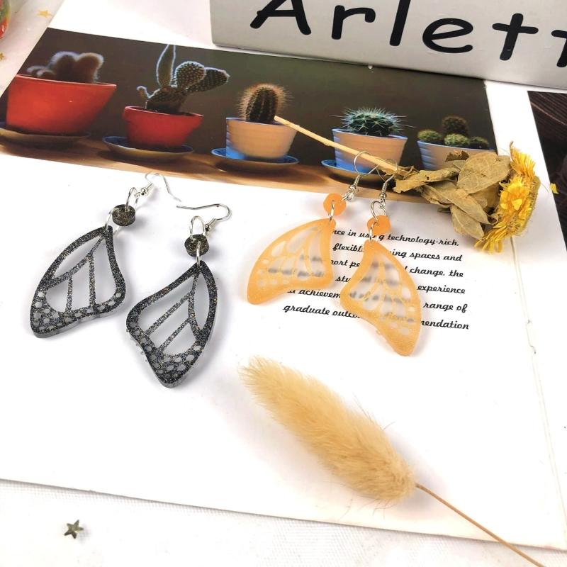 Earring Pendant Resin Molds Silicone Mold Butterfly Pendants Epoxy Crafts Jewelry Making Casting Mould Keychain Molds