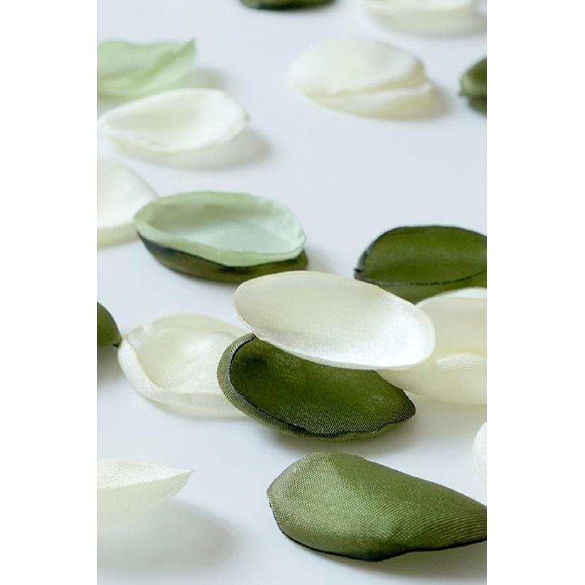 300PCS Silk Rose Petals,Beautiful Realistic Scatter Rose Petals Romantic Night Decoration,Wedding Party Decoration Artificial Flowers Petals(Olive