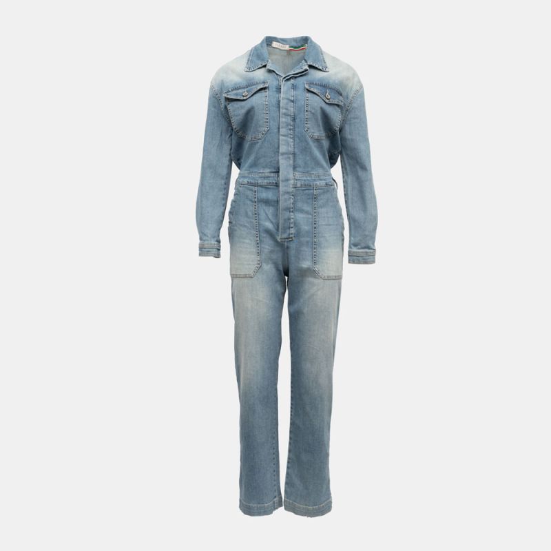 

Women s PLEASE blue denim jumpsuit y255bq2puf M