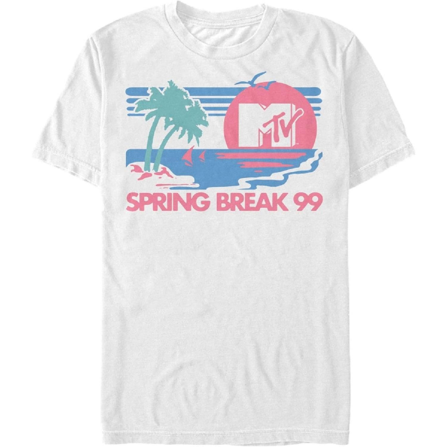 Men s MTV Spring Break 99 Sunset T-Shirt XXXXXL белый