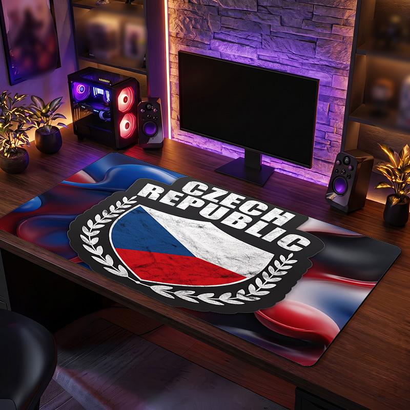 Republi Football Crest Mouse Pad, Extended Non Slip Rubber Desk Mat for Gaming Office Laptop Fan Gift