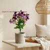 Realistic 7-Fork Daisy Campanula Artificial Silk Flower for Indoor/Outdoor Decoration