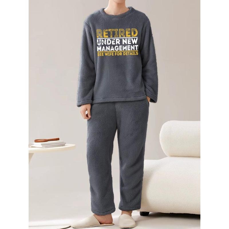 

Men s Loungewear Set (Top & Pants), Ideal for Cold Nights XXL
