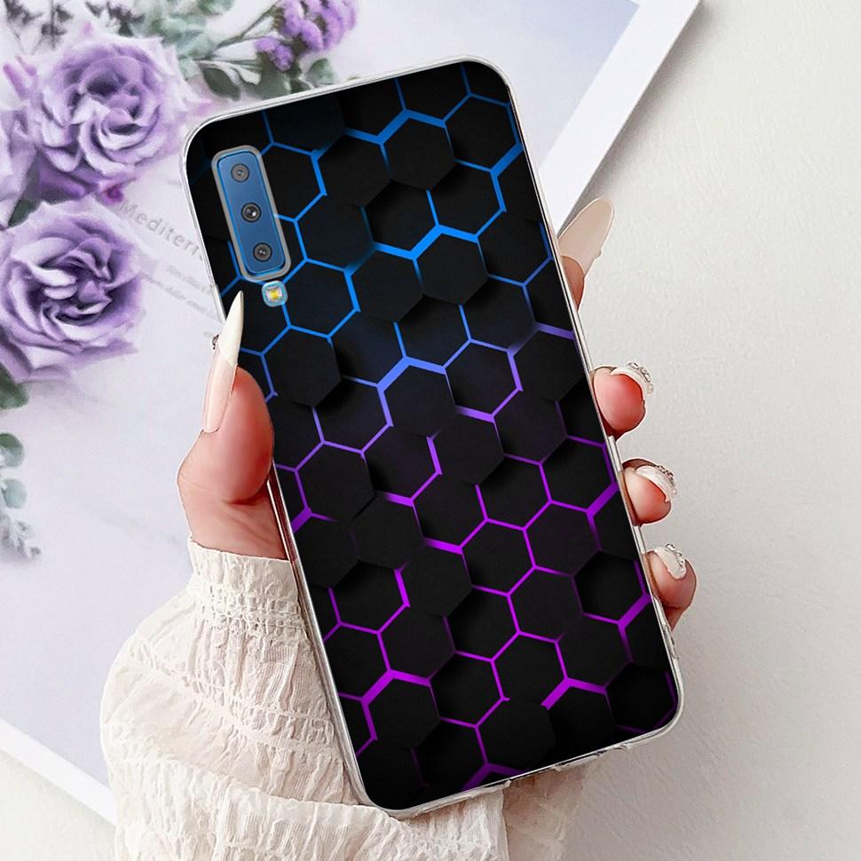 Για Samsung Galaxy A7 (2018) Θήκη Χαριτωμένη Γάτα Μόδα Ζωγραφισμένο Κάλυμμα Μαλακές Θήκες Σιλικόνης Για Samsung A7 A750F 2018 Fundas