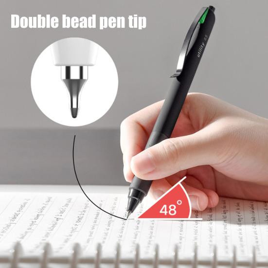Gel Pen Quick-Dry Black Ink 0.5mm Smooth Writing Pen for Exams Office Non-Slip Grip Silent Click Retractable Pen for Library Classroom