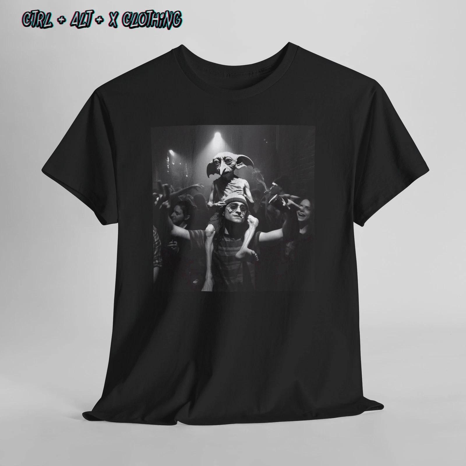 Dobby Rave Tee, Harry Potter Shirt, Unisex Top, Clubbing, Magic Fan Gift, S