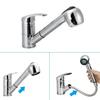 Mixer Stream Sprayer Head Silver Hot Cold Tap Solid Brass Kitchen Faucet Single Hole Pull Out Spout Kitchen Sink Mixer Tap