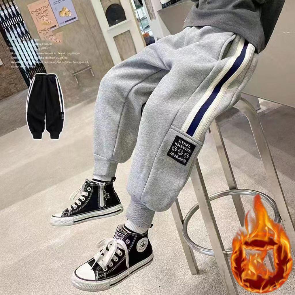 Vinter Herre Joggebukser Tykk Varm Fleecefôr Fargerik Snøring Bomull Trenings Joggebukser