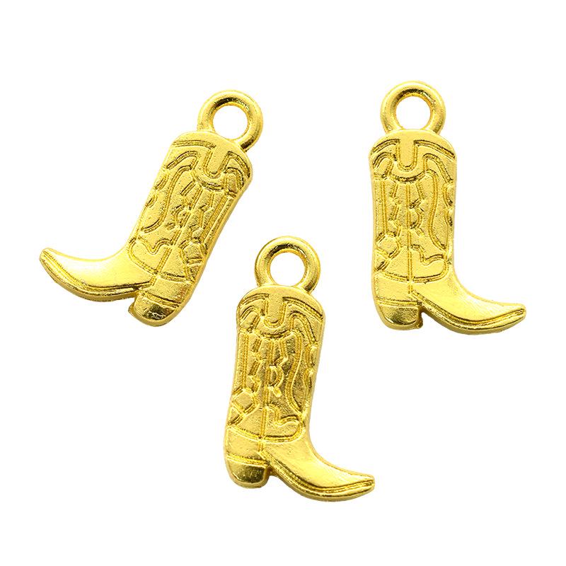 Seria westernów kowbojskich: Kapelusz i buty końskie, biżuteria ze stopu, wisiorki do naszyjników i bransoletek