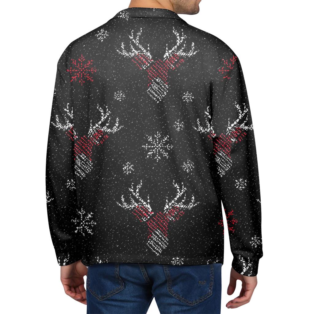 Herre Casual Juleprint Knapper Langermet Skjorte