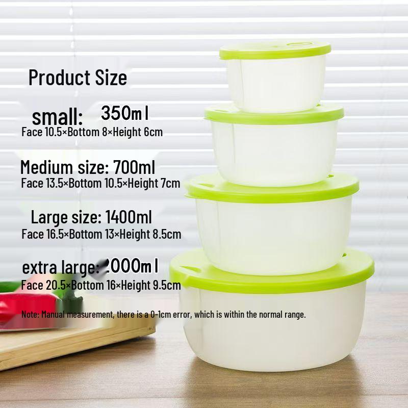 Square & Round Plastic Lunch Containers Set - Sealed, Compartmentalized, Freshness-Preserving Storage Boxes.