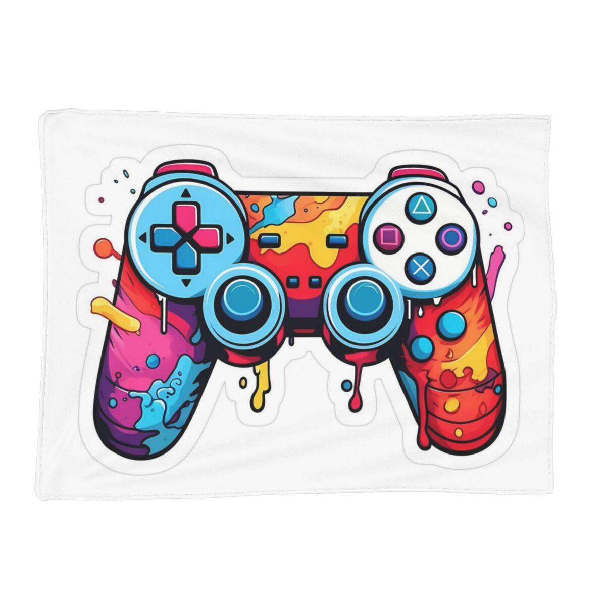 

Gamer Cartoon Game Controller Blanket Soft Warm Flannel Throw Blanket Bedspread for Bed Living room Picnic Travel Home Sofa 80x120cm