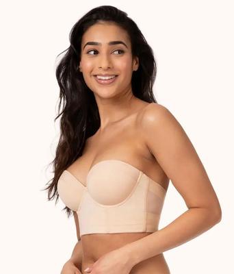 Sujetador bandeau sin espalda de talla grande con tirantes extraíbles