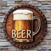 Segno in Latta Metallico Birra Decorazione Murale 20x30cm