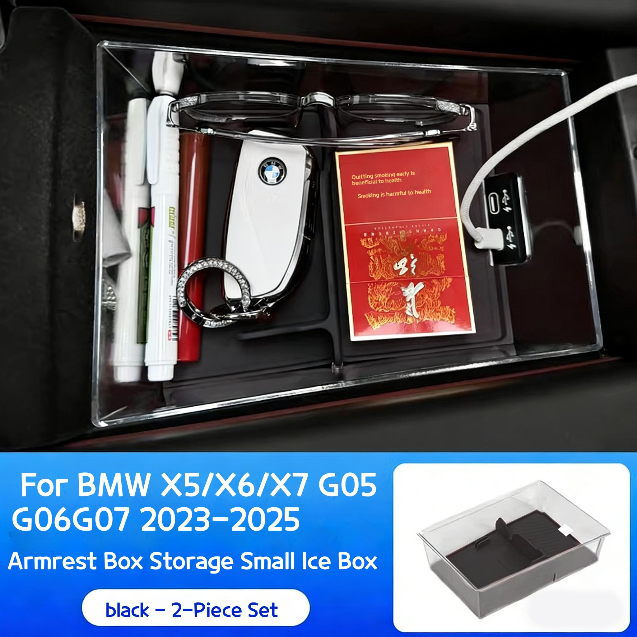 

For BMW X5 G05 2025-2026 Car Central control console glove compartment storage container vehicle interior supplies чёрный