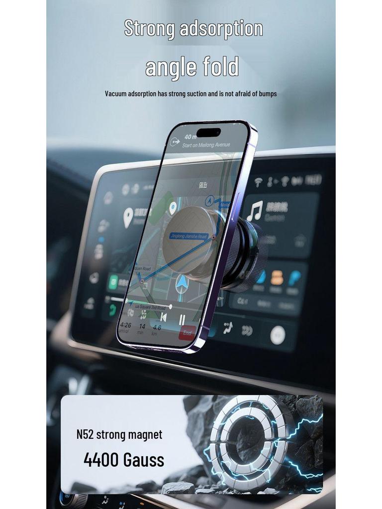 360° Rotatable Magnetic Car Phone Holder with Strong Suction Cup