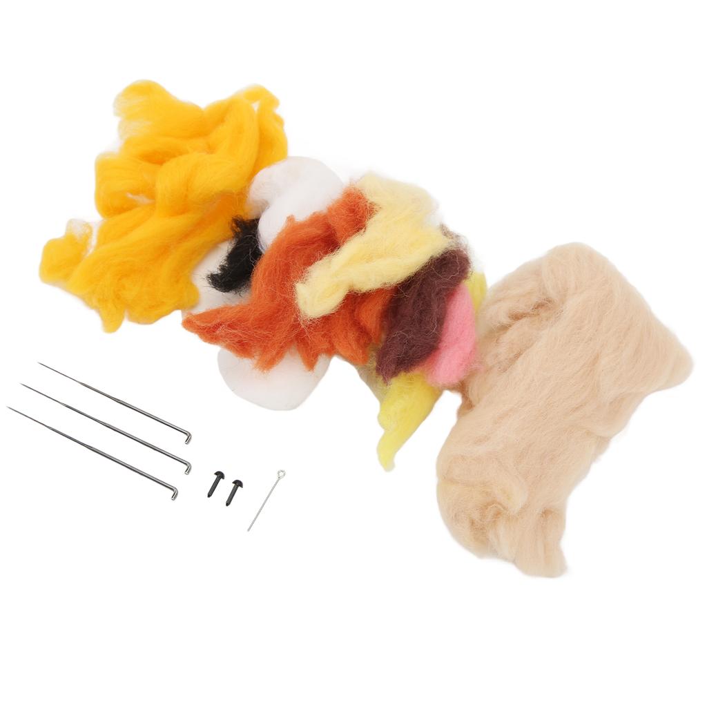 Needle Felt Kit Cute Bear Style DIY Making Educational Interesting Harmless Odorless Wool Felting Ornament Set