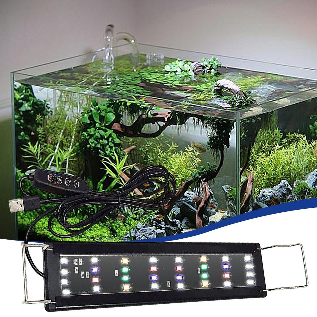 LED-Licht für Aquarium Vollspektrum-Aquariumbeleuchtung Fischbeckbeleuchtung Mit Einstellbarer 10-stufiger Helligkeit für Wohnzimmer