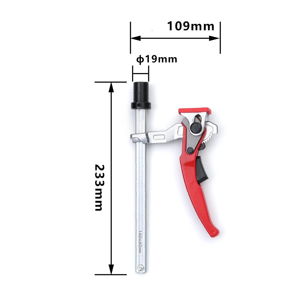 Woodworking Desktop Dog Hole Fixing Clamp Adjustable Steel Table Clamp for Woodworking Workbench Fixing Ratchet 19/20MM F Clamp