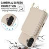 For iPhone 16 Plus Case RFID Blocking Zipper Wallet Leather + TPU Phone Cover with Shoulder Strap