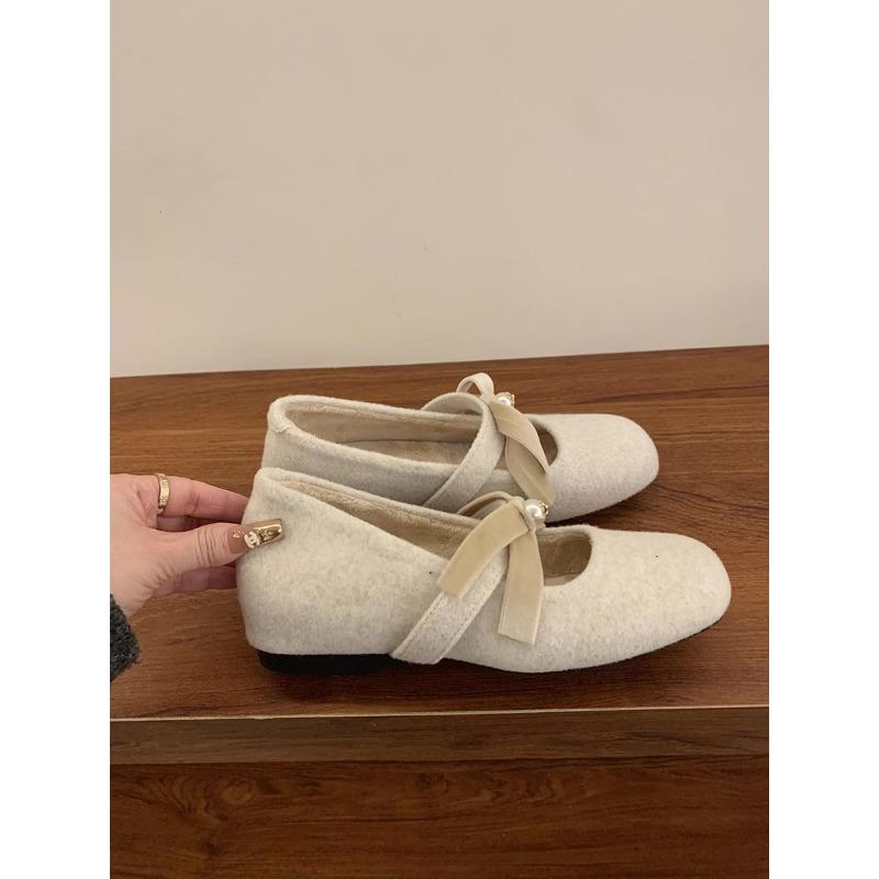 Kleine quadratische Zehenpartie Einzelne Schuhe Damen Frühling und Herbst Neue Saison Fee Sanfter Wind Schlicht und Bequem Weich Flacher Ausschnitt Mary Jane Schuhe