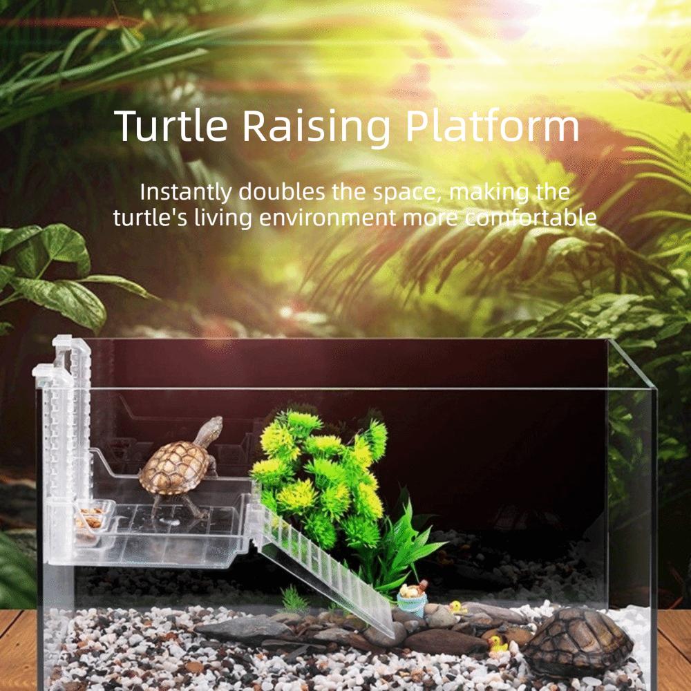 Climbing Ladder Reptile Basking Platform Hanging Turtle Resting Terrace  Tortoise Enclosures