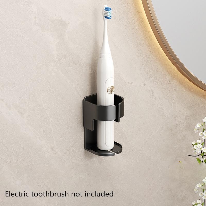 Holderstativ for elektrisk tannbørste sparer plass Sømløs selvklebende veggmontert tannbørsteoppbevaringsbase
