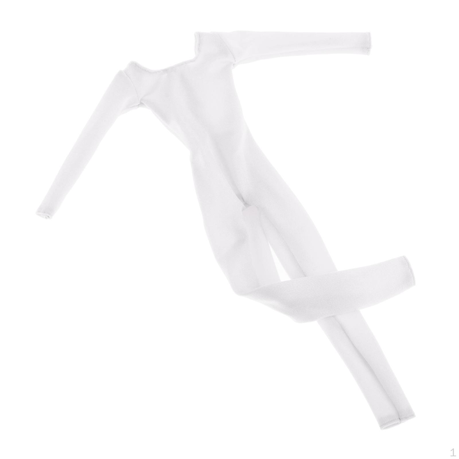

1/6 Scale Doll Clothing Set, Jumpsuit for Female Figures White