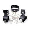 Sex Toys Faux Leather Handcuffs Neck Collar Wrist Ankle Cuffs BDSM Bondage Set Shackles Erotic Restraint Adult Slave Game Sex Toys