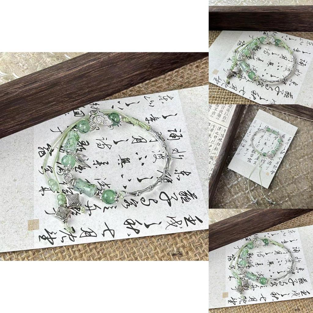 Eyecatching Womens Glass Bead Bracelet Summer Elegant Alloy Jewelry Plated