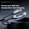 USB C Male To Lighting Male Charging Cable Compatible For IPhone 15 PD 30W Data Cable Fast Charge Cord With Indicator Light