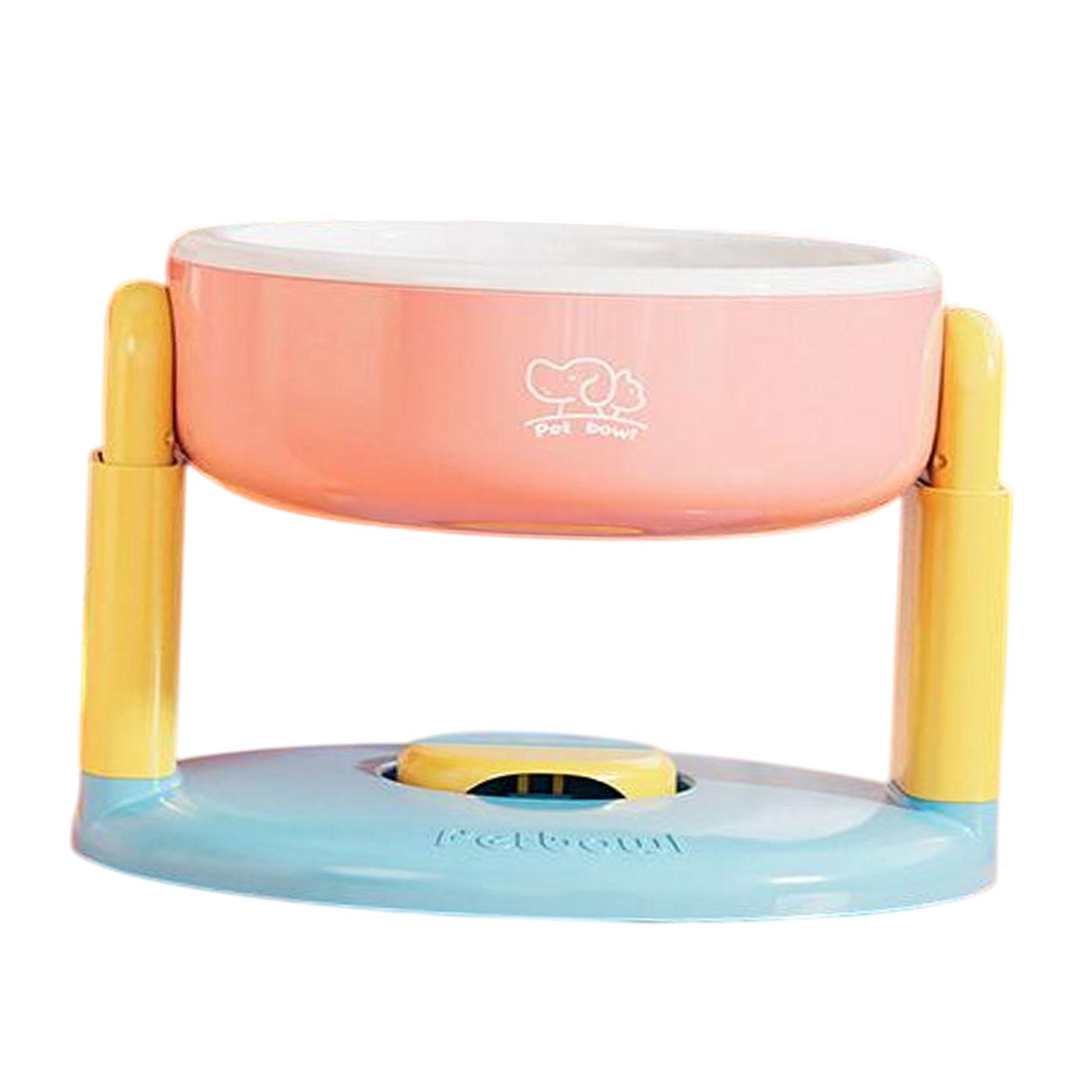 

Pet Feeder Adjustable Height Stable Feeding Dish Non Slip Water Dispenser Dog Feeding Bowl Raised Cat Bowl Pet Food Container розовый