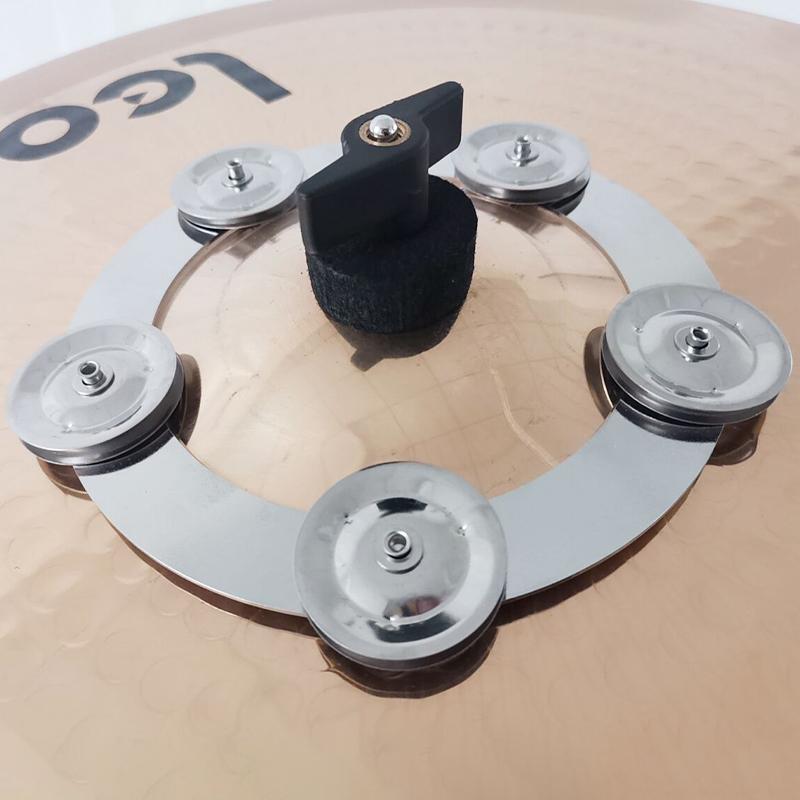 Stainless Steel Cymbal Bell Percussion Instrument Drum Cymbals Drum Ring Hi Hat Tambourine Drum серебряный