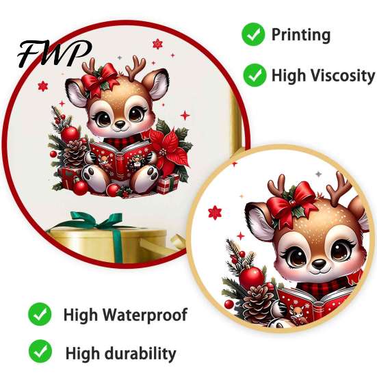 Cute Elk Window Clings Christmas Deer Wall Sticker, PVC Decal for Glass Windows Holiday Decorative Patterns Home Decor, Waterproof Removable Seasonal