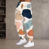 Men S Plus Size Geometric Printed Drawstring Waist Side Pockets Cuffed Ankle Jogger Pants